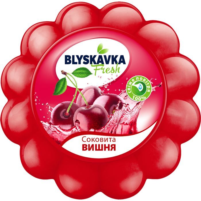 Освежитель воздуха Blyskavka Fresh Гелевий Соковита вишня 150 мл Фото