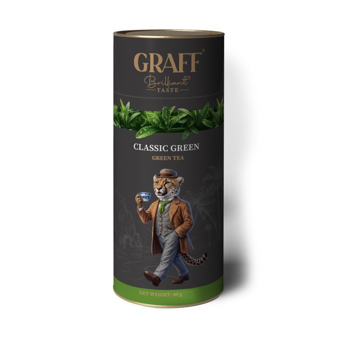 Чай Graff Green Classic Зелений Байховий 80 г Фото