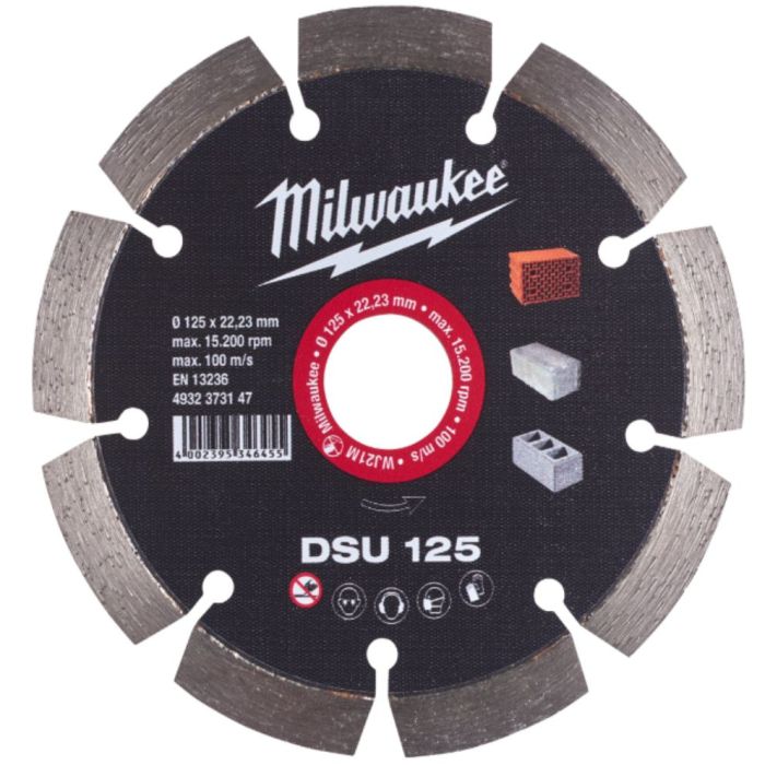 Круг отрезной Milwaukee алмазний DSU 125, 125мм Фото