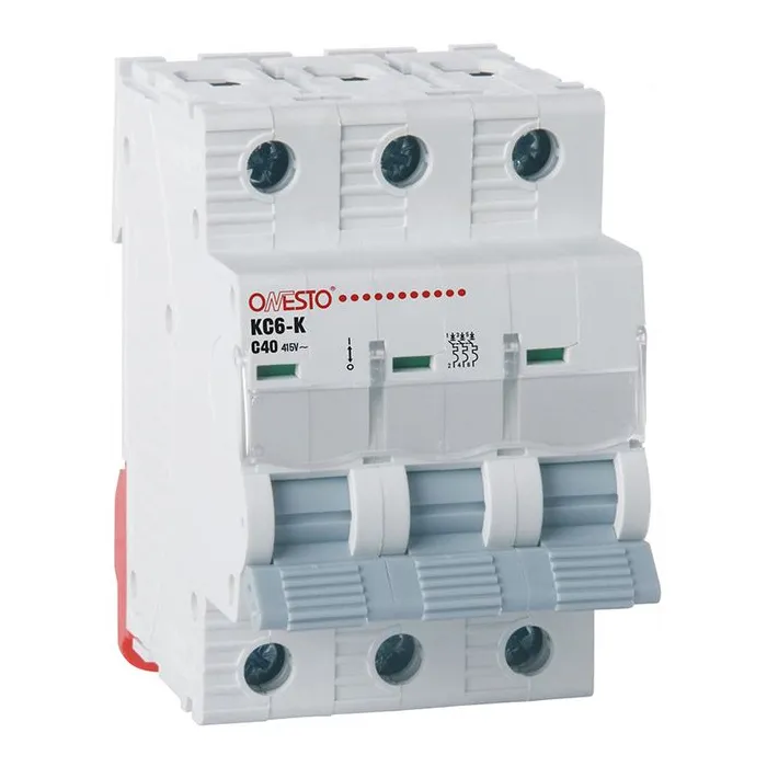 Автоматический выключатель ONESTO 3п С 40А MCB 6kA (KC6-K) Фото