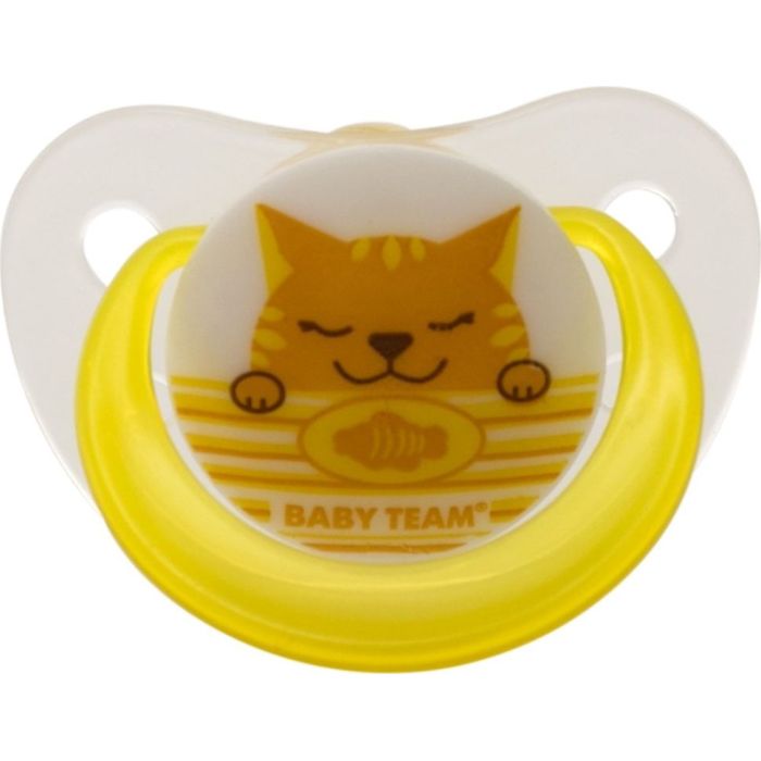 Пустышка Baby Team Ортодонтическая 6 м+ Котик Фото