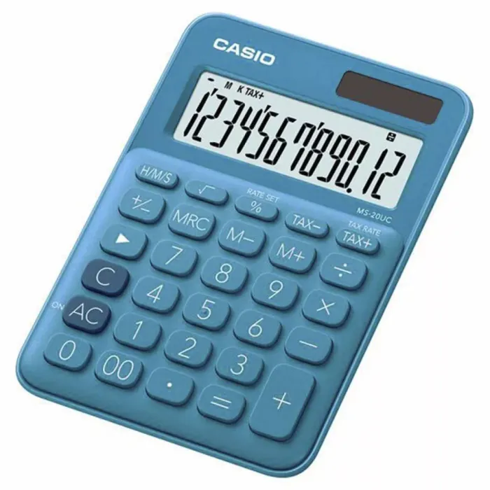 Калькулятор Casio MS-20UC-BU-W-EC, синій Фото