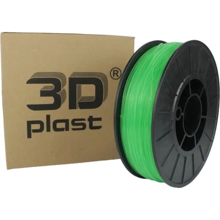 Пластик для 3D-принтера 3Dplast PLA 1.75мм, 3кг, transparent, green Фото