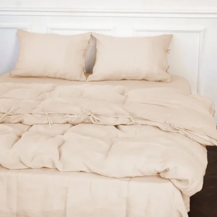Постельное белье MirSon Лен Natural Linen Amalia 110х140 Фото