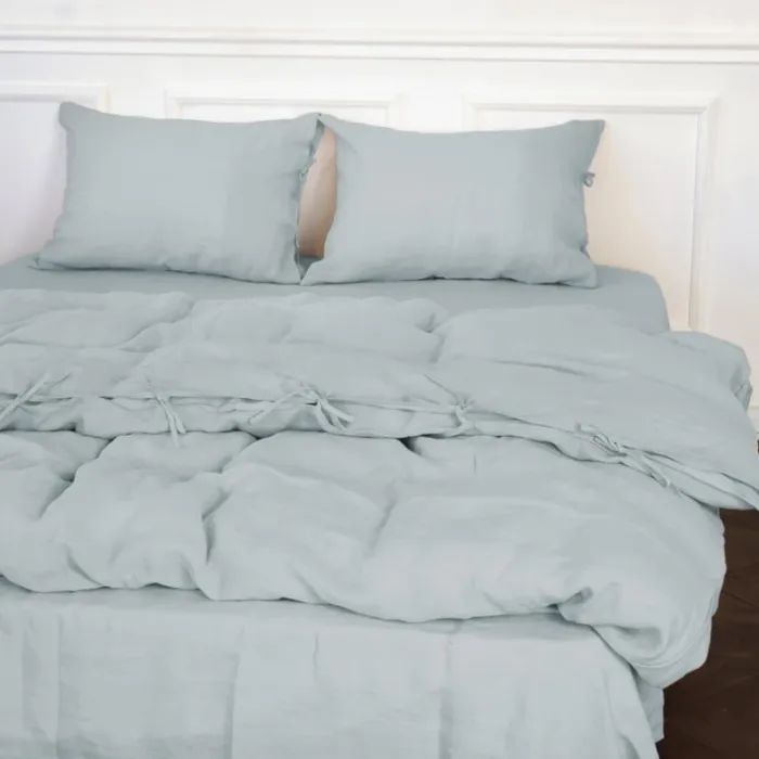 Постельное белье MirSon Лен Natural Linen Caspian 143x210х2 Фото