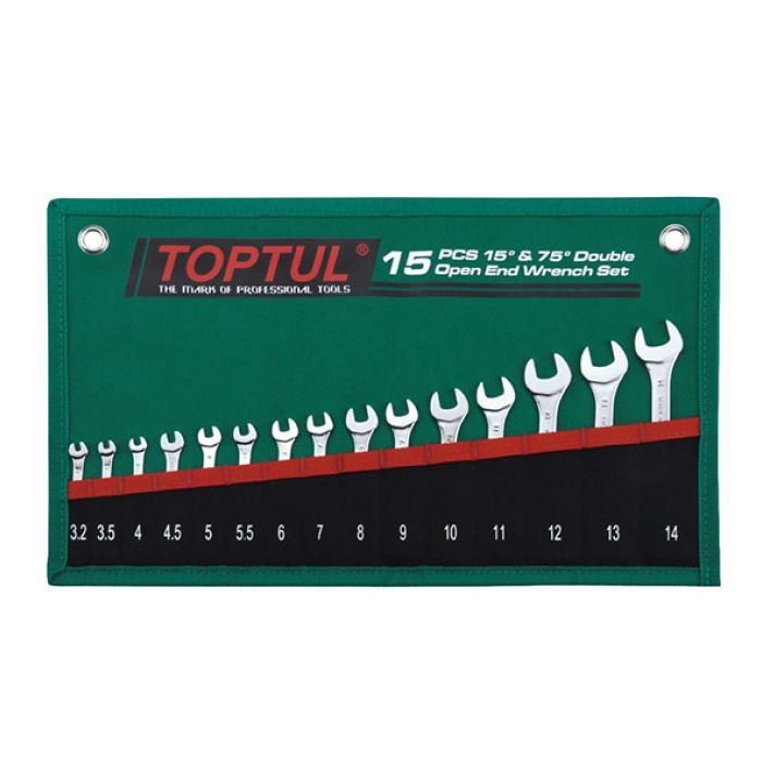 Ключ Toptul ріжковий 15 шт. 3,2-14мм 15 ° х75 ° Фото
