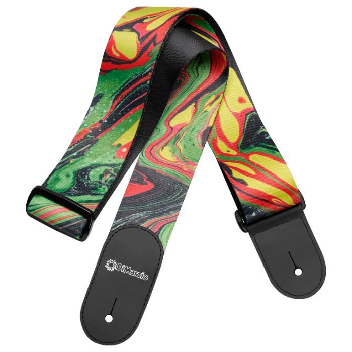 Ремень для гитары DiMarzio Steve Vai Print Green Universe Фото