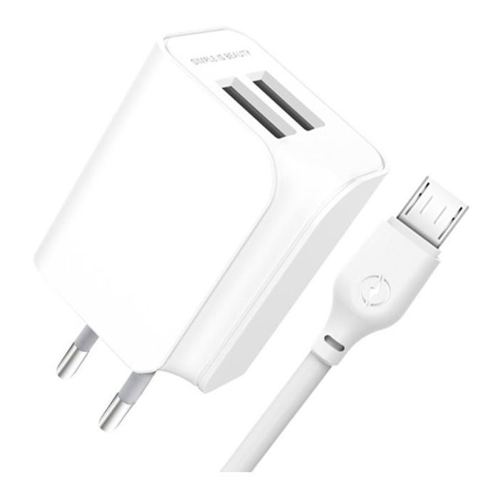 Зарядное устройство XO L35D 2 USB 2.1A cable microUSB Фото