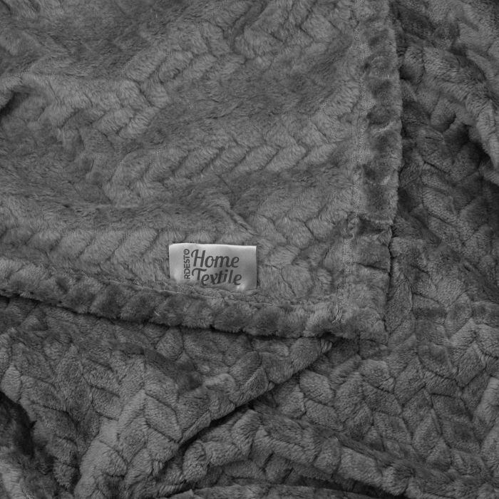 Плед Ardesto Jacquard Braid 160х200см, 100 поліестер, сірий Фото 2