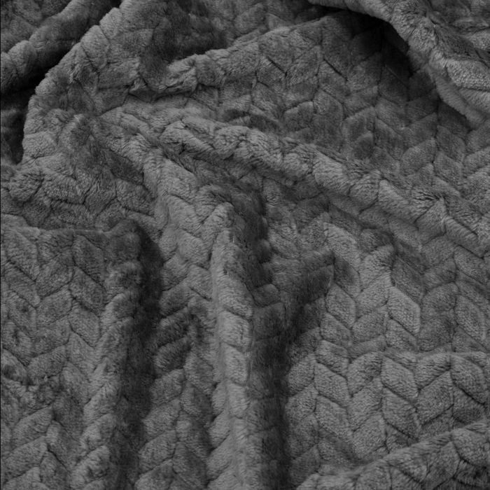 Плед Ardesto Jacquard Braid 160х200см, 100 поліестер, сірий Фото 3