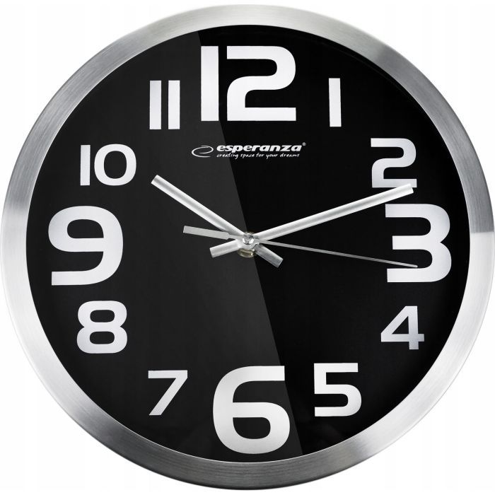 Настенные часы Esperanza Wall Clock Zurich Black 25 см Фото