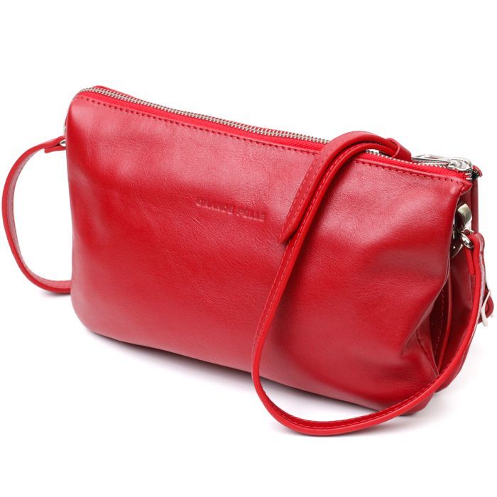 Сумка Grande Pelle Из натуральной кожи Красная Фото