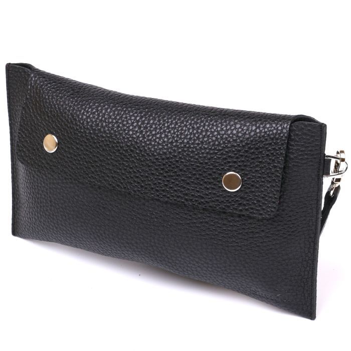 Косметичка Shvigel Кожаная тревел Черная Фото