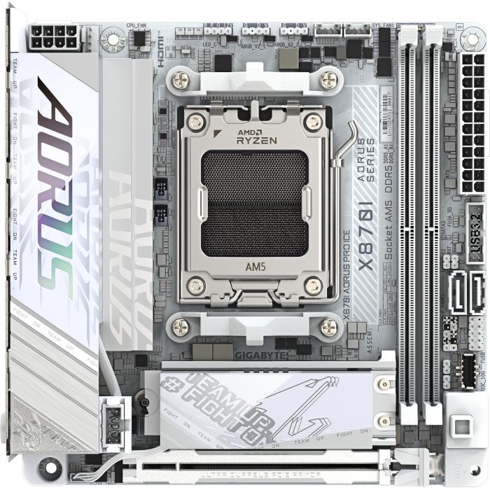 Материнская плата GIGABYTE X870I AORUS PRO ICE Фото