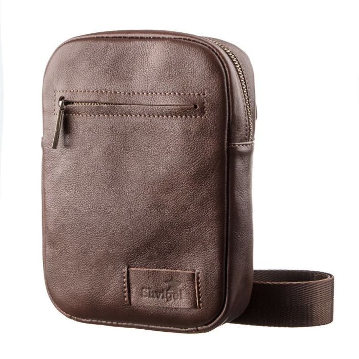 Сумка Shvigel Чоловіча шкіряна Коричнева Фото