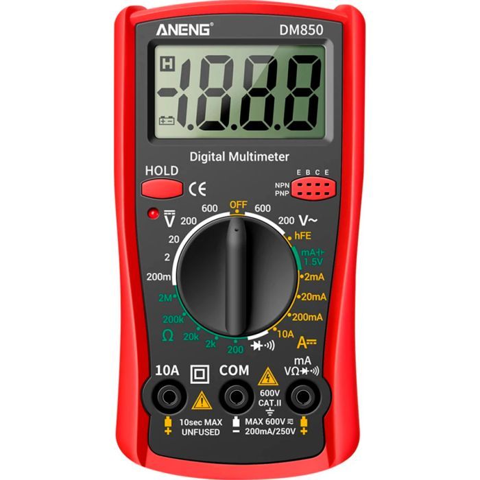 Цифровой мультиметр ANENG DM850, V, A, R, функція hFE Фото