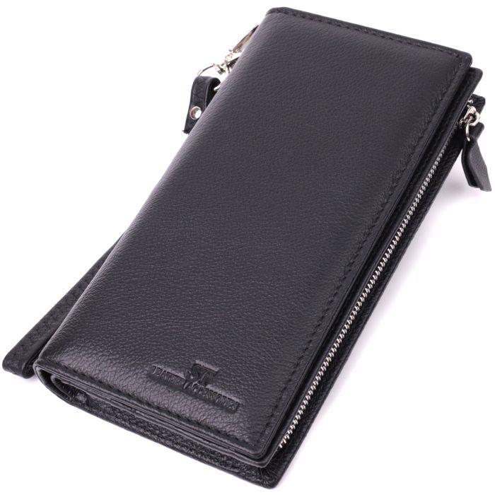 Кошелек ST Leather Унісекс з натуральної шкіри Чорний Фото