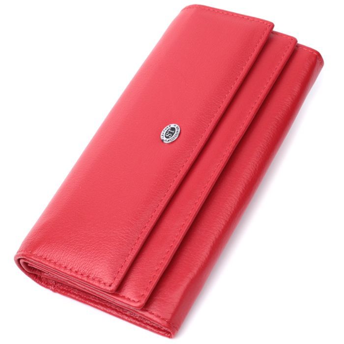 Кошелек ST Leather Из натуральной кожи Красный Фото