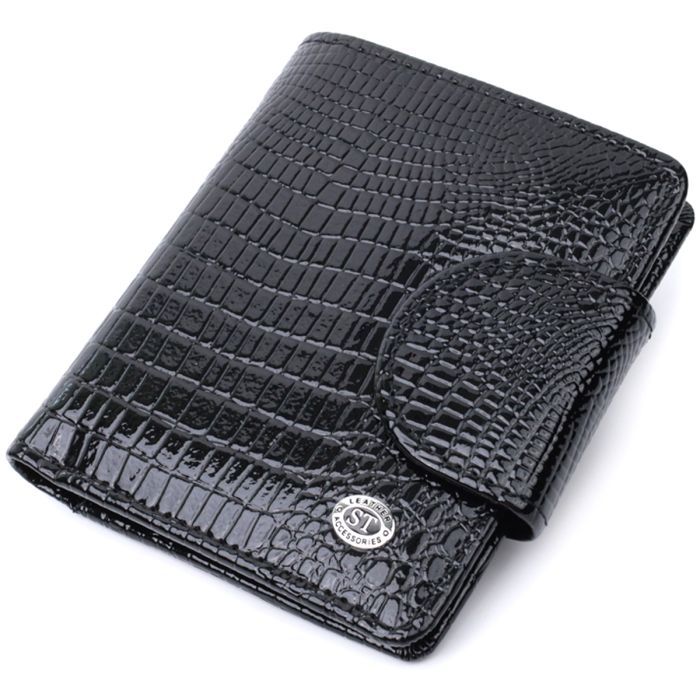 Кошелек ST Leather Из натуральной кожи Черный Фото