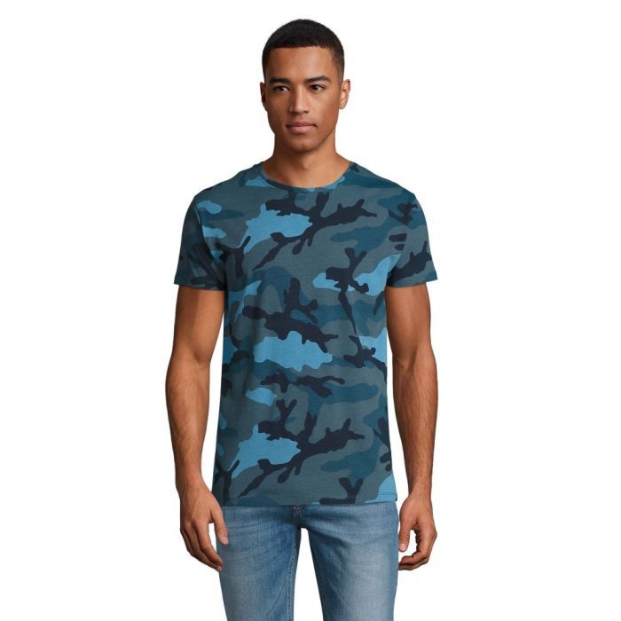 Футболка Sol's Camo men синій камо XL Фото