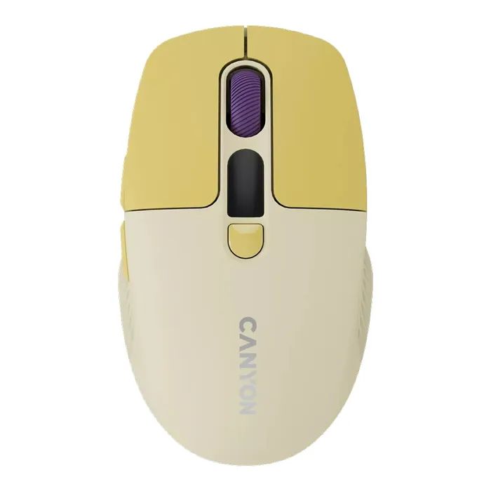 Мышка Canyon MW-26 LCD Silent Wireless/Bluetooth Yellow Фото
