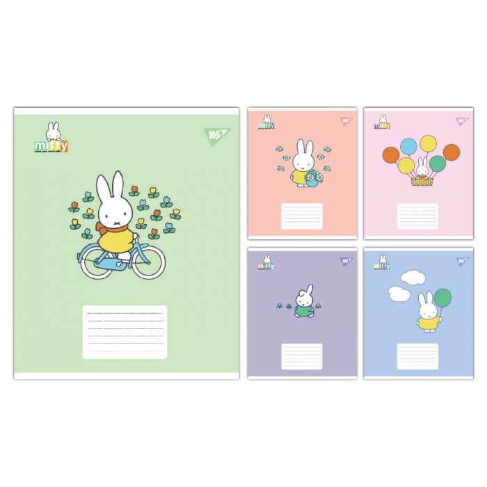 Тетрадь Yes Miffy Playfull А5 12 аркушів лінія Фото