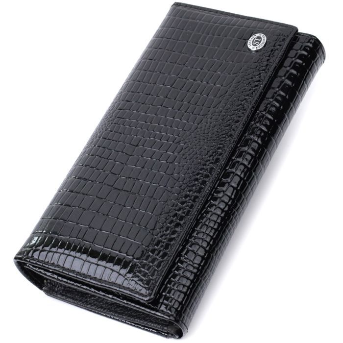Кошелек ST Leather Кожаный Черный Фото
