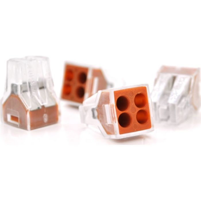 Соединитель кабеля Voltronic 4-pin аналог WAGO K773-104, 50штпак Фото