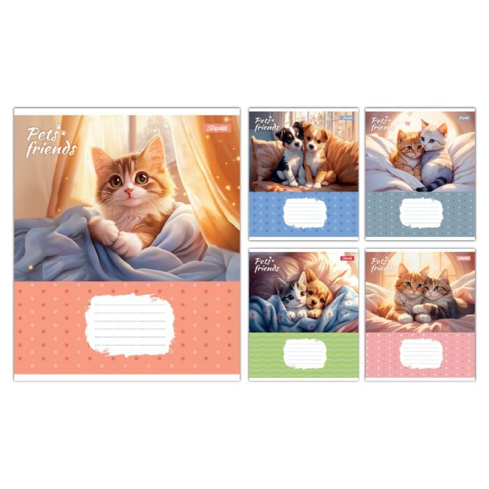 Тетрадь 1 вересня Pets Frinds А5 18 аркушів лінія Фото