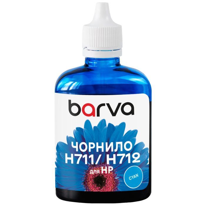 Чернила Barva HP 711/712 100ml C, water-soluble Фото