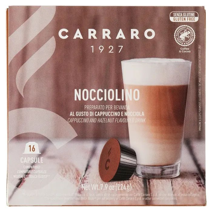 Кофе Carraro Nocciolino Dolce Gusto в капсулах 16х7 г Фото