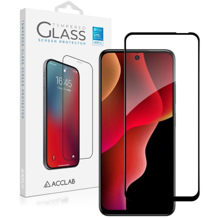 Стекло защитное ACCLAB Full Glue Infinix Hot 50i Black Фото