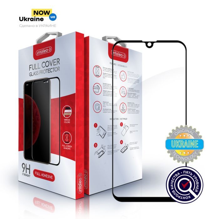 Стекло защитное Intaleo Full Glue Glass Samsung A30 Black Фото