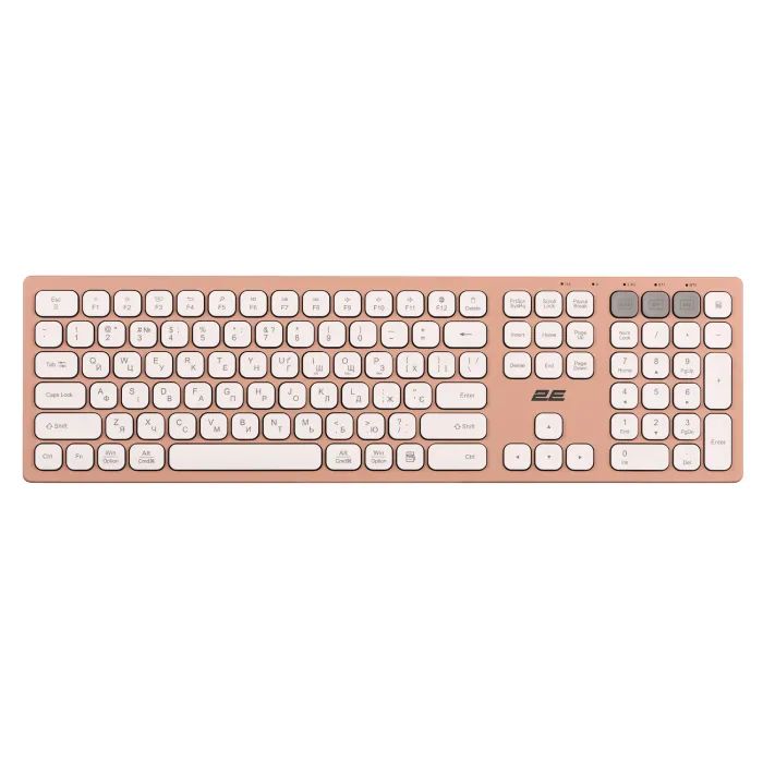 Клавиатура 2E KS270 109key Wireless UA Rose/White Фото