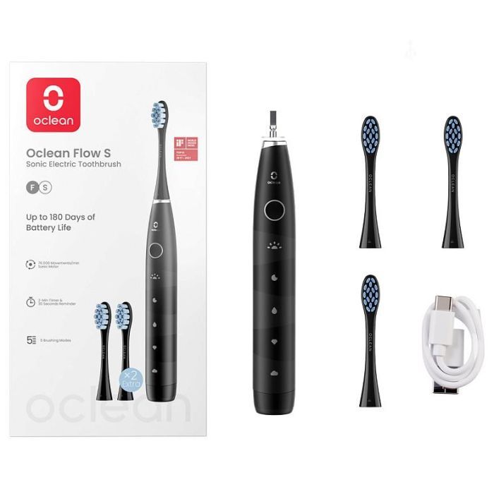 Электрическая зубная щетка Oclean Flow S Electric Toothbrush Black Фото
