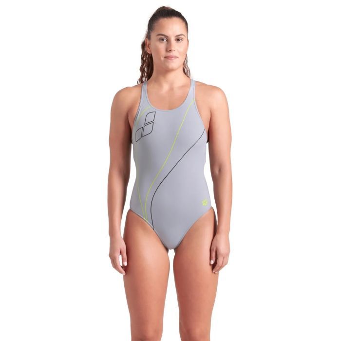 Купальник Arena Trail Swimsuit V Back 009022-520 Сірий 42 Фото