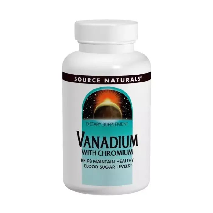 Минералы Source Naturals Ванадий с Хромом, 90 таблеток Фото