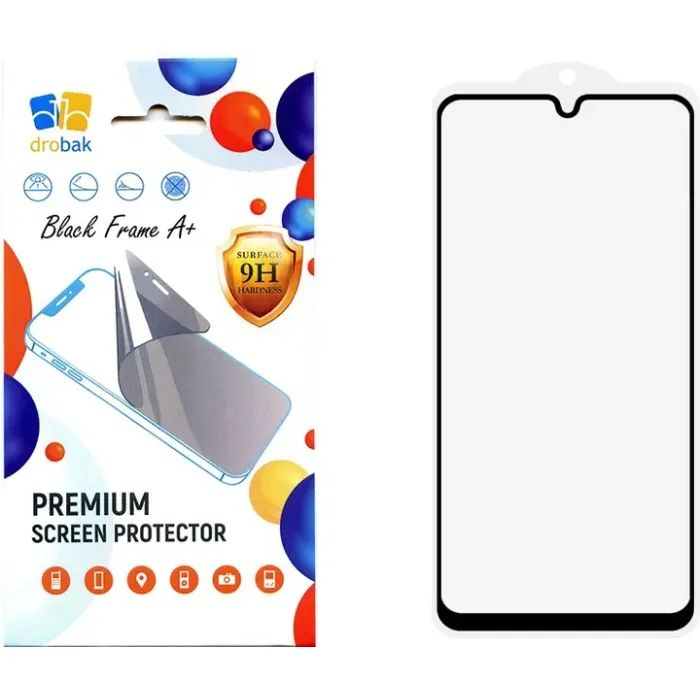 Стекло защитное Drobak Xiaomi Redmi A3 Black Frame A+ Фото