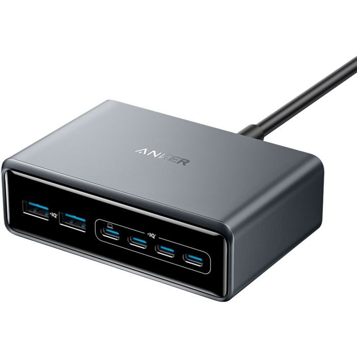 Зарядное устройство Anker GaNPrime 200W 4xUSB-C PD + 2xUSB-A Black Фото
