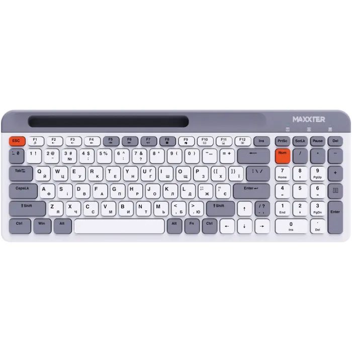 Клавиатура Maxxter KBW-02G-UA Wireless Grey Фото
