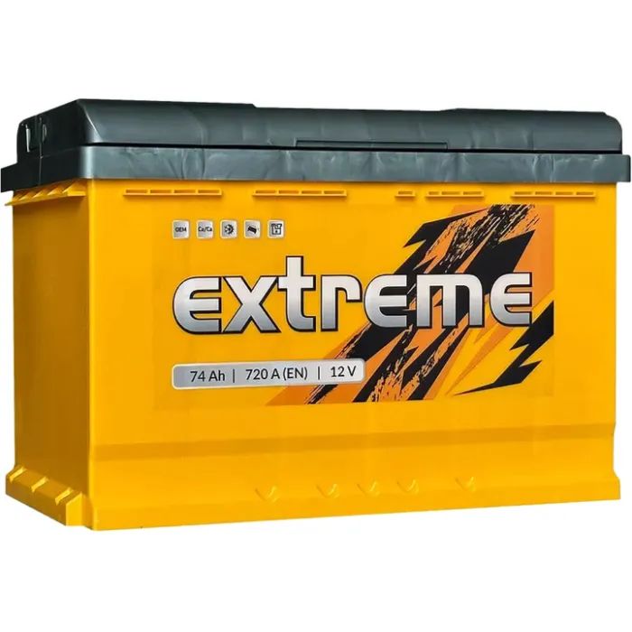 Аккумулятор автомобильный Extreme 6CT-74 A (0) (H 175MM) Фото