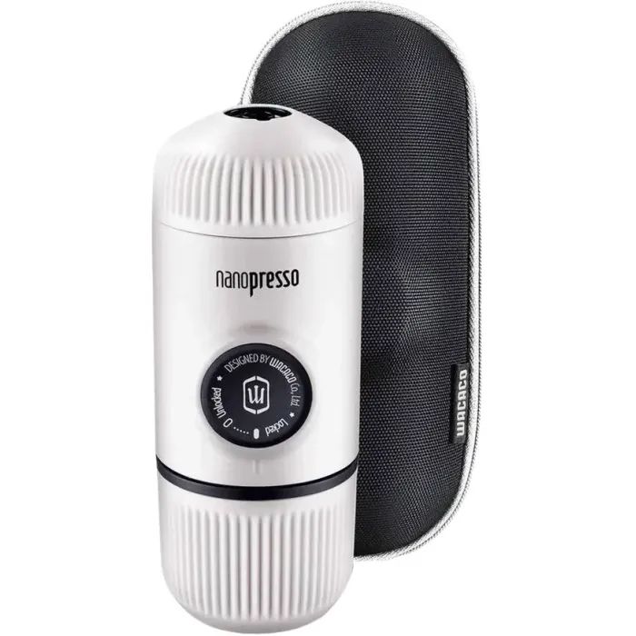 Кофеварка кемпинговая Wacaco Nanopresso з чохлом біла Фото