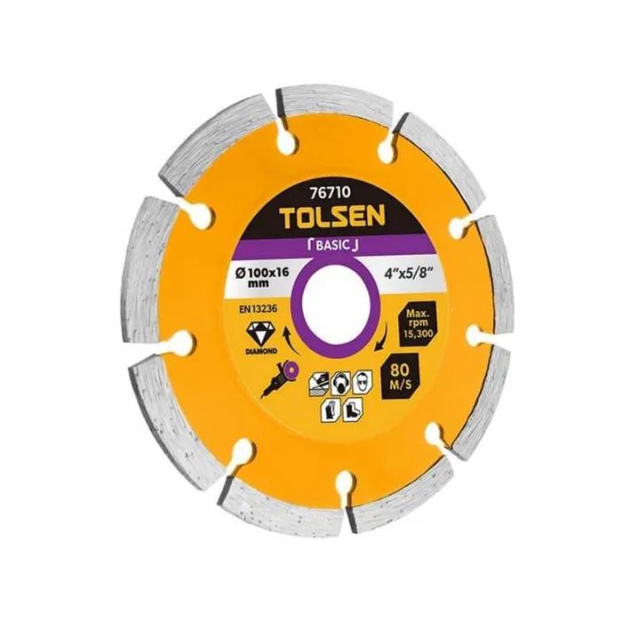 Круг отрезной Tolsen алмазный сегментный 180×22.2х7мм Basic Фото