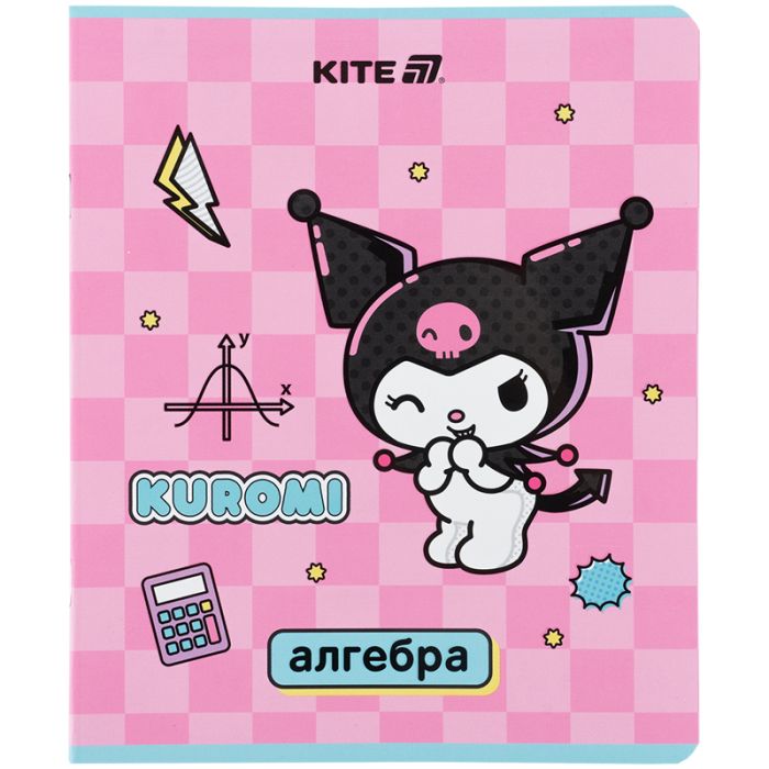 Тетрадь Kite предметная Kuromi 48 листов, клетка, алгебра Фото