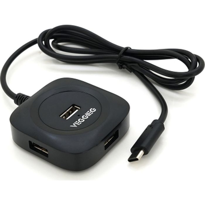 Концентратор VEGGIEG USB-C 4xUSB 2.0 0.2m black Фото