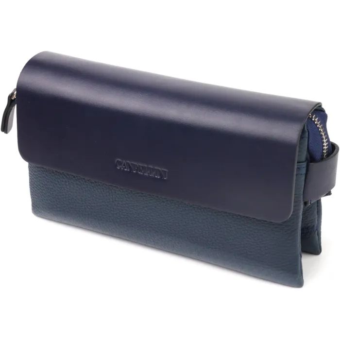 Сумка Canpellini Из натуральной кожи Синяя Фото