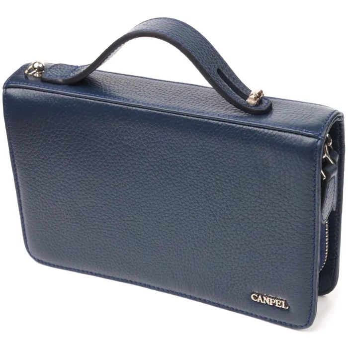 Сумка Canpellini Из натуральной кожи Синяя Фото