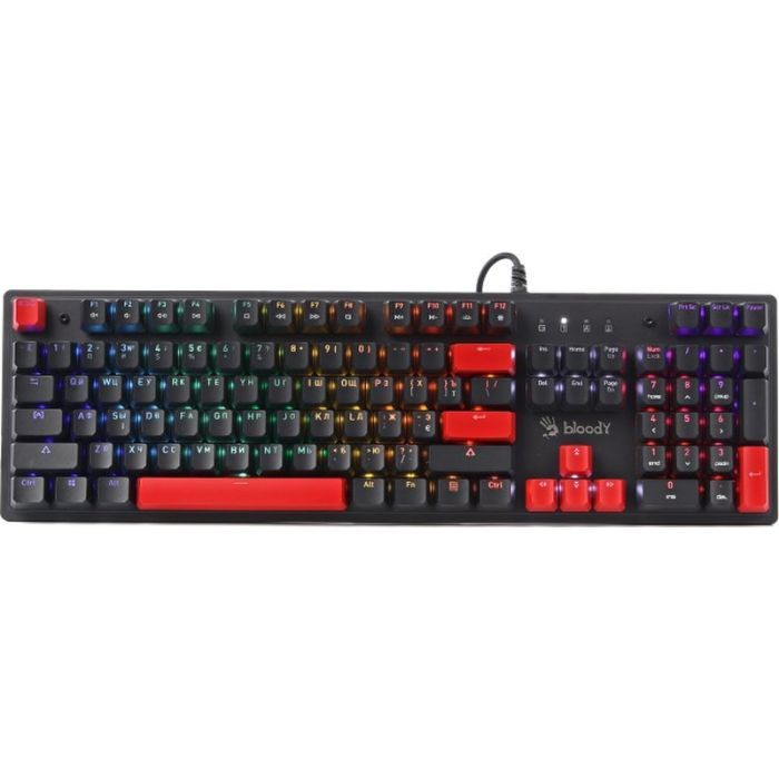 Клавиатура A4Tech Bloody S525N RGB BLMS Red Switch USB Fire Black Фото