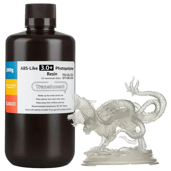 Фотополимерная смола ELEGOO Resin, ABS-like 3.0 plus 1кг, semitransparent Фото