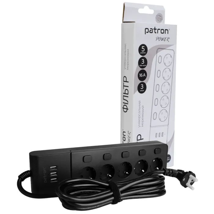 Сетевой фильтр питания Patron SP-1653-USB Фото